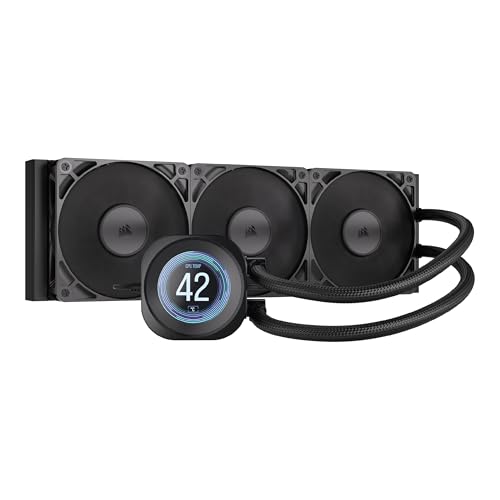 CORSAIR Nautilus 360 RS LCD Flüssig-CPU-Kühler – 2,1-Zoll-IPS LCD-Bildschirm, 360mm AIO, Einfache Daisy-Chain-Verbindungen, Intel LGA 1851/1700, AMD AM5/AM4 – Enthält 3X RS120-Lüfter – Schwarz CORSAIR Nautilus 360 RS LCD Flüssig-CPU-Kühler – 2,1-Zoll-IPS LCD-Bildschirm, 360mm AIO, Einfache Daisy-Chain-Verbindungen, Intel LGA 1851/1700, AMD AM5/AM4 – Enthält 3X RS120-Lüfter – Schwarz von Corsair