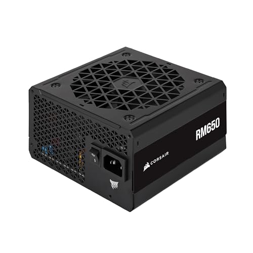 CORSAIR RM650 ATX 650W Vollmodulares Netzteil - 80 Plus Gold Zertifiziert - Geräuscharm - Zero RPM Mode - EU - Schwarz von Corsair