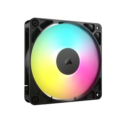 CORSAIR RS120 ARGB 120mm PWM-Lüfter – Daisy-Chain-Verbindung – Geräuscharm – Magnetisches Dome-Lager – Einzelpackung – Schwarz CORSAIR RS120 ARGB 120mm PWM-Lüfter – Daisy-Chain-Verbindung – Geräuscharm – Magnetisches Dome-Lager – Einzelpackung – Schwarz von Corsair