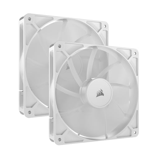 CORSAIR RS140 140mm PWM-Lüfter – Daisy-Chain-Verbindung – Geräuscharm – Magnetisches Dome-Lager – Doppelpack – Weiß CORSAIR RS140 140mm PWM-Lüfter – Daisy-Chain-Verbindung – Geräuscharm – Magnetisches Dome-Lager – Doppelpack – Weiß von Corsair
