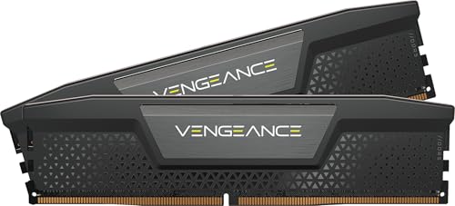CORSAIR VENGEANCE DDR5 RAM 96GB (2x48GB) 6000MHz CL36-44-44-96 1.35V Intel XMP 3.0 Desktop-Arbeitsspeicher – Schwarz (CMK96GX5M2E6000C36) von Corsair