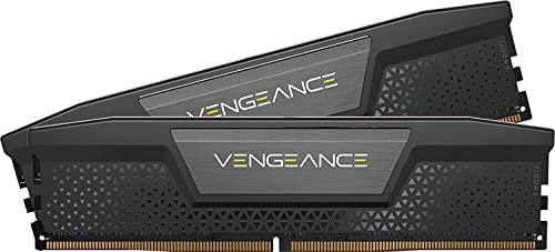 Corsair VENGEANCE DDR5 RAM 32GB (2x16GB) 6400MHz CL36 Intel XMP iCUE Kompatibel Computer Speicher - Schwarz (CMK32GX5M2B6400C36) von Corsair