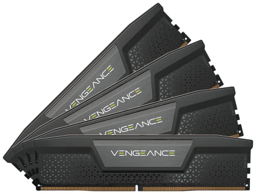 CORSAIR Vengeance DDR5 RAM 128GB (4x32GB) 5600MHz CL40 Intel XMP iCUE Kompatibler Computerspeicher - Schwarz (CMK128GX5M4B5600C40) von Corsair