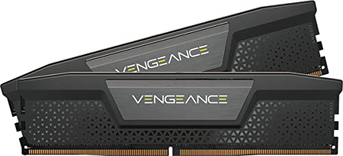 Corsair VENGEANCE DDR5 RAM 32GB (2x16GB) 6000MHz CL30 Intel XMP iCUE Kompatibel Computer Speicher - Schwarz (CMK32GX5M2B6000C30) von Corsair