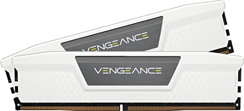 CORSAIR Vengeance DDR5 RAM 48GB (2x24GB) 6000MHz CL30 Intel XMP iCUE-Kompatibler Computerspeicher – Weiß (CMK48GX5M2B6000C30W) von Corsair