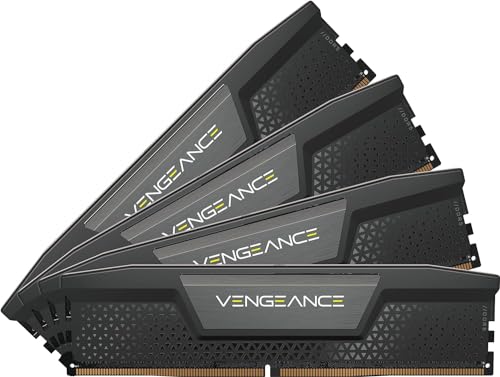 CORSAIR Vengeance DDR5 RAM 96GB (4x24GB) 6400MHz CL32 Intel XMP iCUE-Kompatibler Computerspeicher - Schwarz (CMK96GX5M4B6400C32) von Corsair