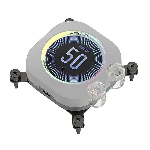 Corsair XC7 RGB Elite LCD CPU-Wasserkühler - 480 × 480 IPS-LCD-Bildschirm - 31 RGB-LEDs - USB-C - Kompatibel mit Intel LGA 1700, AMD AM5 und älter - Weiß Corsair XC7 RGB Elite LCD CPU-Wasserkühler - 480 × 480 IPS-LCD-Bildschirm - 31 RGB-LEDs - USB-C - Kompatibel mit Intel LGA 1700, AMD AM5 und älter - Weiß von Corsair