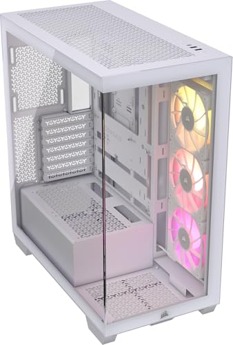 CORSAIR iCUE LINK 3500X RGB Mid-Tower ATX PC-Gehäuse - Gehärtetes Panorama-Glas - Umgekehrte Verbindung Motherboard-Kompatibel - 3X CORSAIR iCUE LINK RX120 RGB-Lüfter Im Lieferumfang Enthalten - Weiß CORSAIR iCUE LINK 3500X RGB Mid-Tower ATX PC-Gehäuse - Gehärtetes Panorama-Glas - Umgekehrte Verbindung Motherboard-Kompatibel - 3X CORSAIR iCUE LINK RX120 RGB-Lüfter Im Lieferumfang Enthalten - Weiß von Corsair