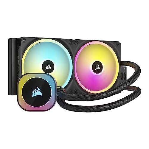 Corsair iCUE LINK H115i RGB Flüssig-CPU-Kühler - 280mm AIO - QX140 RGB-Lüfter - Passend Für Intel® LGA 1700, AMD® AM5 - iCUE LINK System Hub Enthalten - Schwarz von Corsair