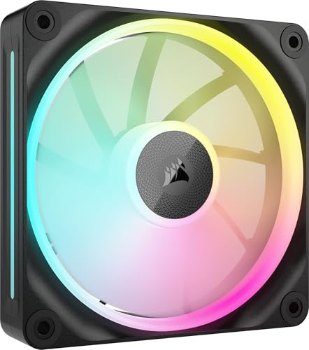 CORSAIR iCUE LINK LX120 RGB 120mm PWM-Lüfter Einzelpackung – Dual Light Loops – Erfordert iCUE LINK System Hub (Separat Erhältlich) – CORSAIR AirGuide Technologie – Schwarz von Corsair