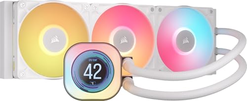 CORSAIR iCUE LINK Titan 360 RX LCD CPU-Flüssigkeitskühler – 360mm AIO – FlowDrive-Kühl-Engine – Intel LGA 1851/1700, AMD AM5/AM4 – 3X RX120 RGB-Lüfter – iCUE LINK-System-Hub Inbegriffen – Weiß CORSAIR iCUE LINK Titan 360 RX LCD CPU-Flüssigkeitskühler – 360mm AIO – FlowDrive-Kühl-Engine – Intel LGA 1851/1700, AMD AM5/AM4 – 3X RX120 RGB-Lüfter – iCUE LINK-System-Hub Inbegriffen – Weiß von Corsair