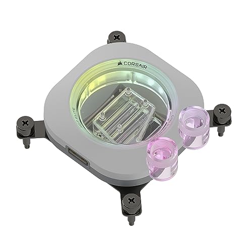 Corsair iCUE LINK XC7 RGB Elite CPU-Wasserkühler - Transparente Durchflusskammer - 24 RGB-LEDs - Kompatibel mit Intel LGA 1700, AMD AM5 und älter - Weiß Corsair iCUE LINK XC7 RGB Elite CPU-Wasserkühler - Transparente Durchflusskammer - 24 RGB-LEDs - Kompatibel mit Intel LGA 1700, AMD AM5 und älter - Weiß von Corsair