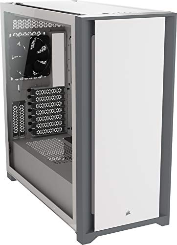Corsair 5000D Mid-Tower-ATX-PC-Gehäuse mit Gehärtetem Glas (Frontverkleidung aus Robustem Stahl, RapidRoute-Kabelführungssystem, Zwei Enthaltene 120-mm-Lüfter, Anpassbaren Lüfterhalterungen) Weiß von Corsair