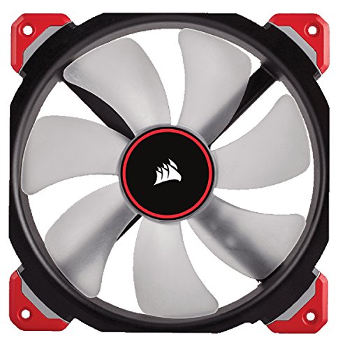 Corsair ML140 Pro LED PC-Gehäuselüfter (140 mm, mit Premium Magnetschwebetechnik, Rot LED, Single Pack) von Corsair