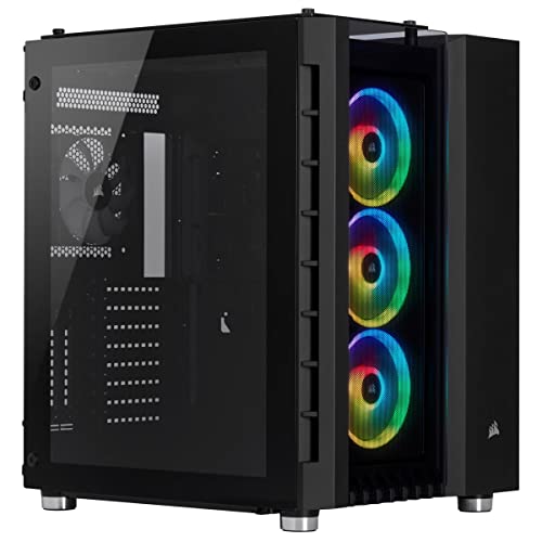 Corsair Crystal Series 680X RGB Hohem Luftdurchsatz Gehärtetem Glas ATX Smart Gaming Gehäuse, RGB LED, Schwarz von Corsair