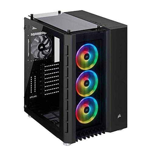 Corsair Crystal Series 680X RGB Hohem Luftdurchsatz Gehärtetem Glas ATX Smart Gaming Gehäuse, RGB LED, Schwarz von Corsair