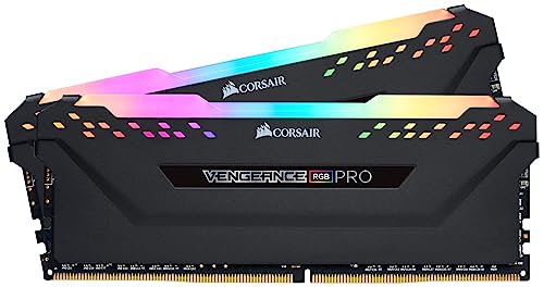 Corsair Vengeance RGB PRO 32GB (2x16GB) DDR4 3600 (PC4-28800) C18 Desktop Memory – schwarz von Corsair