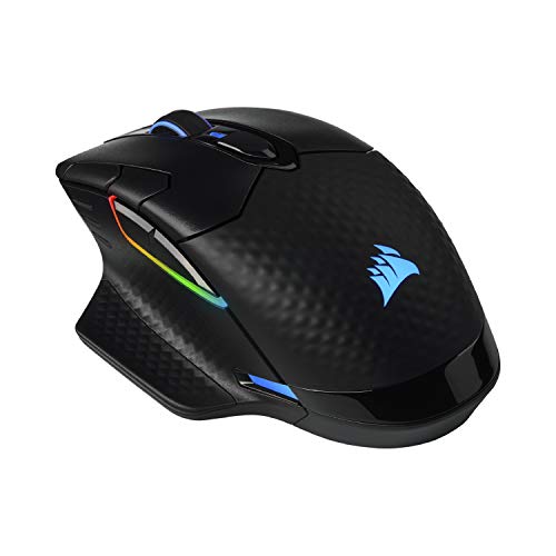 CORSAIR DARK CORE RGB PRO SE Wireless FPS/MOBA Gaming Maus Mit Qi Wireless Charging - 18.000 DPI - 8 Programmierbare Tasten - Sub-1ms - iCUE Kompatibel - PC, Mac, PS5, PS4, Xbox - Schwarz von Corsair