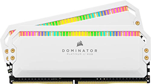 Corsair Dominator Platinum RGB DDR4 16GB (2x8GB) 3600MHz C18 Desktop-Arbeitsspeicher (12 Leuchtstarke CAPPELIX RGB LEDs, Patentierte DHX-Kühlung von CORSAIR, Intel XMP 2.0) Weiß, CMT16GX4M2D3600C18W von Corsair