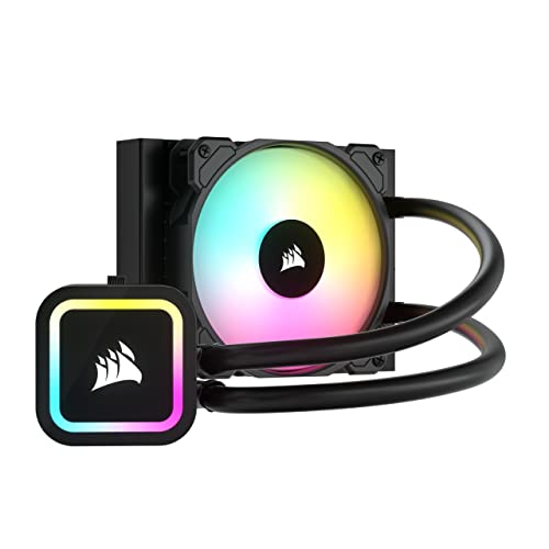 Corsair H60x RGB ELITE CPU-Flüssigkeitskühler - 16 Dynamische RGB-LEDs - SP120 RGB ELITE Series PWM-Lüfter - Sockel Intel® LGA 1700, 1200, 115X, 2066, AMD® AM5/AM4 - Schwarz von Corsair