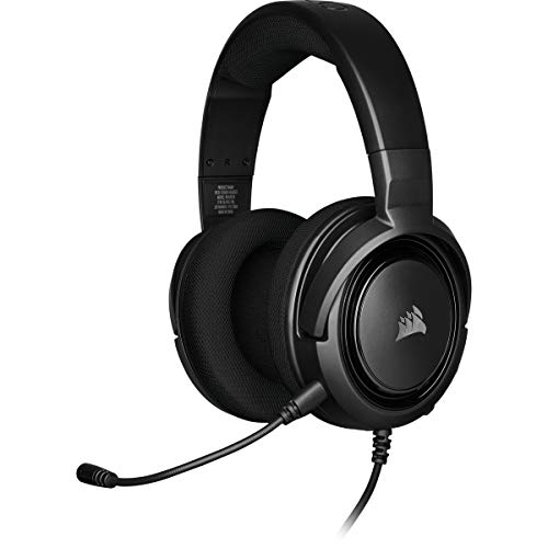 CORSAIR HS35 Stereo Leichtgewicht Multiplatform Wired-Gaming-Headset - Abnehmbares Unidirektionales Mikrofon - Neodym-Treiber - PC, PS5, PS4, Xbox, Nintendo Switch, Mobile - Carbon von Corsair