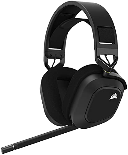 CORSAIR HS80 RGB WIRELESS Multiplattform-Gaming-Headset - Dolby Atmos - Omnidirektionales Mikrofon - iCUE-Kompatibel - PC, Mac, PS5, PS4 - Carbon von Corsair