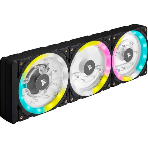 Corsair Hydro X Series XD7 RGB Pumpen-/Ausgleichsbehälter-Kombination (360-mm-Verteilerplattensystem, D5 PWM-Pumpe, 140-ml-Behälter, 36 Einzeln Ansteuerbare RGB-LEDs, Temperatursensor) Schwarz von Corsair