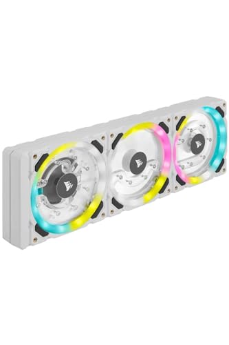 Corsair Hydro X Series XD7 RGB Pumpen-/Ausgleichsbehälter-Kombination (360-mm-Verteilerplattensystem, D5 PWM-Pumpe, 140-ml-Behälter, 36 Einzeln Ansteuerbare RGB-LEDs, Temperatursensor) Weiß von Corsair