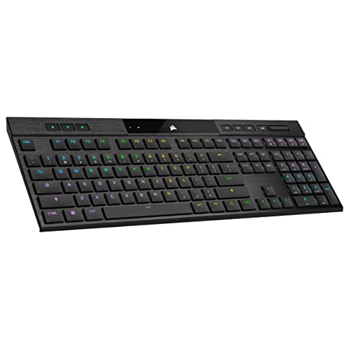 Corsair K100 AIR RGB Mechanische Tastatur - Ultradünn, Sub-1ms Slipstream Wireless, Bluetooth Mit Niedrige Latenzzeit, Cherry MX Ultra Low Profile-Tastenkombination - Schwarz von Corsair