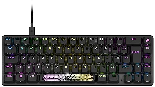 Corsair K65 PRO Mini RGB 65% Optisch Mechanische Gaming Tastatur - OPX Schalter - PBT Double-Shot Keycaps - iCUE Kompatibel - PC, PS5, PS4, Xbox - QWERTZ DE - Schwarz von Corsair