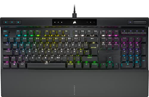 Corsair K70 PRO RGB Optisch-Mechanische Kabelgebundene Gaming-Tastatur - OPX Linear-Schalter - PBT Double-Shot-Tastenkappen - iCUE-kompatibel - QWERTZ DE - PC, Xbox - Schwarz von Corsair
