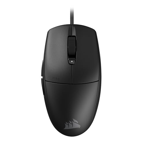 Corsair M55 Leichte FPS-Gaming-Maus mit Kabel – 16.000 DPI – Sechs Programmierbare Schaltflächen – Texturierte Seitengriffe – Schwarz von Corsair