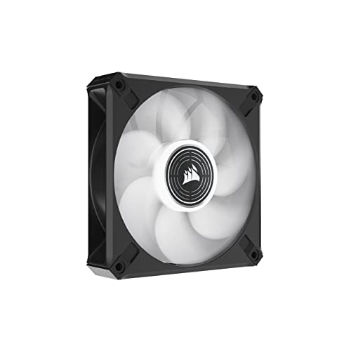 Corsair ML120 LED ELITE, 120mm PWM-Lüfter mit LEDs (CORSAIR AirGuide-Technologie, Magnetschwebelager, Bis zu 2.000 U/min, acht helle LEDs, Geräuscharm, Hoher Luftstrom) Einzelpackung - Weiß von Corsair