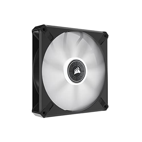 Corsair ML140 LED ELITE, 140mm PWM-Lüfter mit LEDs (CORSAIR AirGuide-Technologie, Magnetschwebelager, Bis zu 1.600 U/min, acht helle LEDs, Geräuscharm, Hoher Luftstrom) Einzelpackung - Weiß von Corsair