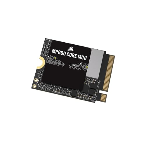 Corsair MP600 CORE Mini 2TB M.2 NVMe PCIe x4 Gen4 2 SSD - M.2 2230 - Bis zu 5.000 MB/s Sequentielles Lesen - High-Density QLC NAND - Für Steam Deck, ASUS ROG Ally, Microsoft Surface Pro - Schwarz von Corsair