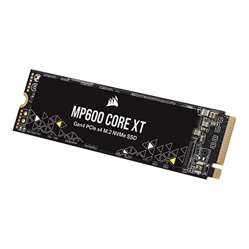 Corsair MP600 CORE XT 4TB PCIe Gen4 x4 NVMe M.2 SSD – QLC NAND Mit Hoher Dichte - M.2 2280 - DirectStorage-Kompatibel - Bis zu 5.000 MB/s - Ideal Für PCIe 4.0-Notebooks Und Desktops - Schwarz von Corsair