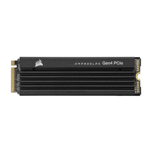 Corsair MP600 PRO LPX 8TB M.2 NVMe PCIe x4 Gen4 SSD - Optimiert Für PS5 (bis zu 7.000 MB/s Sequenzielle Lese- Und 6.100 MB/s Sequenzielle Schreibgeschwindigkeiten,Kompakter Formfaktor) Schwarz von Corsair
