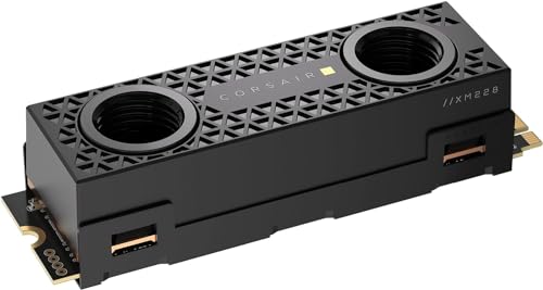 Corsair MP700 PRO Hydro X Series 2TB M.2 PCIe Gen5 x4 NVMe 2.0 SSD - M.2 2280 - Bis zu 12.400MB/sec Sequentielles Lesen - High-Density TLC NAND - Vorinstallierter Wasserblock - Schwarz von Corsair