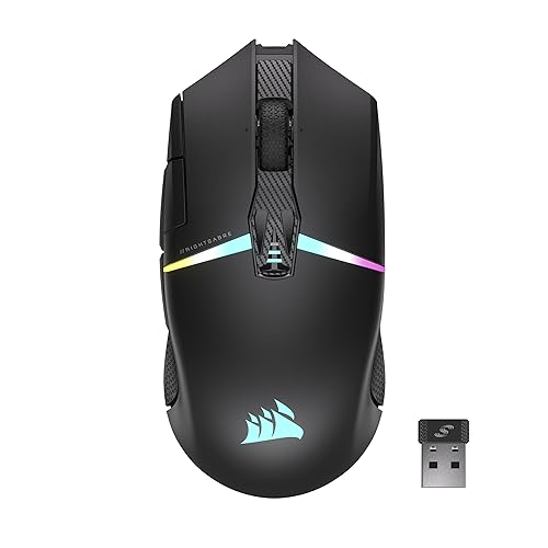 Corsair NIGHTSABRE RGB Wireless Gaming Maus für FPS, MOBA - 26.000 DPI - 11 programmierbare Tasten - Bis zu 100 Stunden Akku - iCUE kompatibel - Schwarz Corsair NIGHTSABRE RGB Wireless Gaming Maus für FPS, MOBA - 26.000 DPI - 11 programmierbare Tasten - Bis zu 100 Stunden Akku - iCUE kompatibel - Schwarz von Corsair