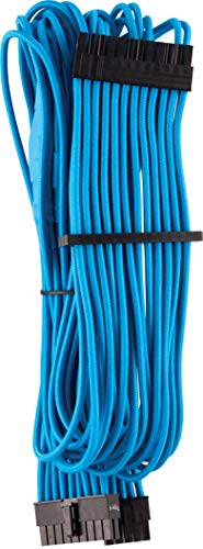 Corsair Premium Sleeved 24 pin-Polig-ATX-Kabel Typ4 (Generation 4-Serie) Blau von Corsair