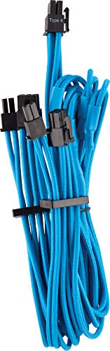 Corsair Premium Sleeved Netzteil 6+2 pin-Polig-PCIe-Dual-Kabel Typ4 (Generation 4-Serie) Blau von Corsair