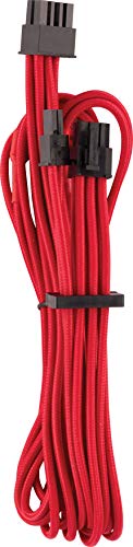 Corsair Premium Sleeved Netzteil 6+2 pin-Polig-PCIe-Single-Kabel Typ4 (Generation 4-Serie) Rot von Corsair