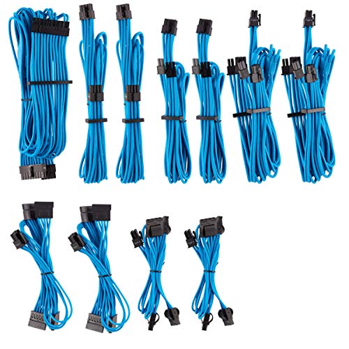 Corsair Premium Sleeved Netzteil Pro-Kabel-Set Typ4 (Generation 4-Serie) Blau von Corsair