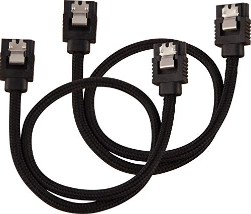 Corsair Premium Sleeved SATA 3 Kabel (6Gbps, 30 cm) Schwarz von Corsair