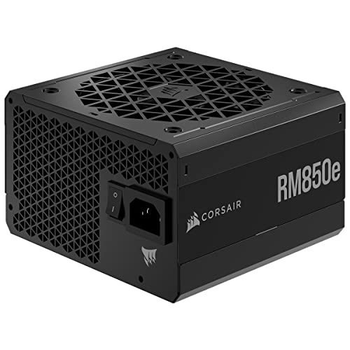 Corsair RM850e Vollständig Modulares Geräuscharmes ATX-Netzteil (Zwei EPS12V-Anschlüsse, Auf 105 °C ausgelegte Kondensatoren, 80 PLUS Gold-Wirkungsgrad, Modern Standby-Unterstützung) Schwarz von Corsair