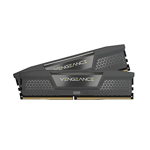 Corsair VENGEANCE DDR5 RAM 64GB (2x32GB) 5600MHz CL40 AMD EXPO iCUE Kompatibel Computer Speicher - Grau (CMK64GX5M2B5600Z40) von Corsair