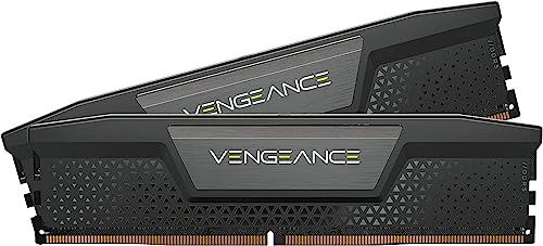 Corsair VENGEANCE DDR5 RAM 64GB (2x32GB) 5600MHz CL40 Intel XMP iCUE Kompatibel Computer Speicher - Schwarz (CMK64GX5M2B5600C40) von Corsair