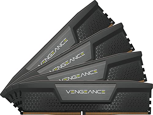 Corsair VENGEANCE DDR5 RAM 64GB (4x16GB) 6200MHz CL32 Intel XMP iCUE Kompatibel Computer Speicher - Schwarz (CMK64GX5M4B6200C32) von Corsair