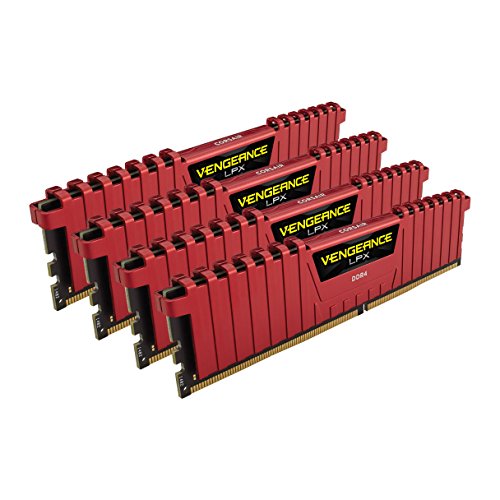 Corsair Vengeance LPX 32GB (4x8GB) DDR4 3000MHz C15 XMP 2.0 High Performance Desktop Arbeitsspeicher Kit, rot von Corsair