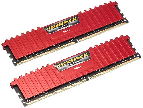Corsair Vengeance LPX 32GB (2x16GB) DDR4 2666MHz C16 XMP 2.0 High Performance Desktop Arbeitsspeicher Kit, Rot von Corsair